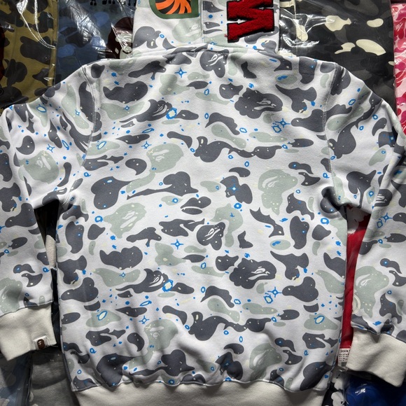 BAPE ABC Camo Double Shark Full Zip Hoodie 'Grey' - Picture 5 of 9